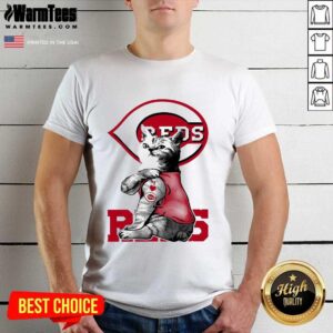 Awesome Tattoo Cat I Love Cincinnati Reds Shirt