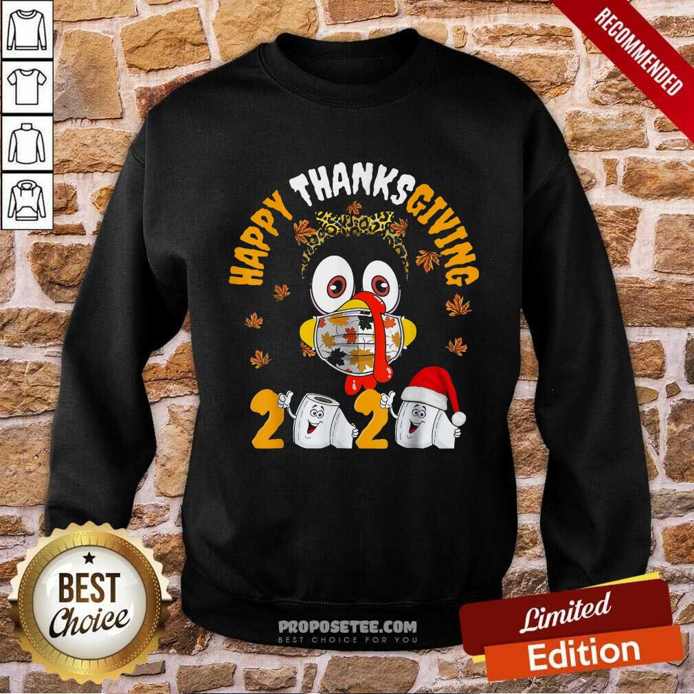 Awesome Thanksgiving 2020 Toilet Paper Turkey Face Mask Quarantine Shirt - Image 5