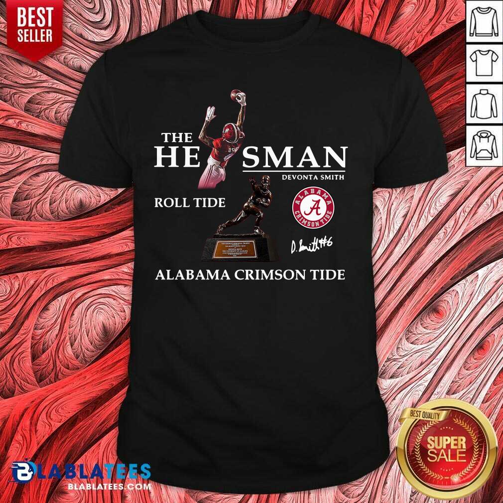 Awesome The He Man Devonta Smith Roll Tide Alabama Crimson Tide Signature Shirt