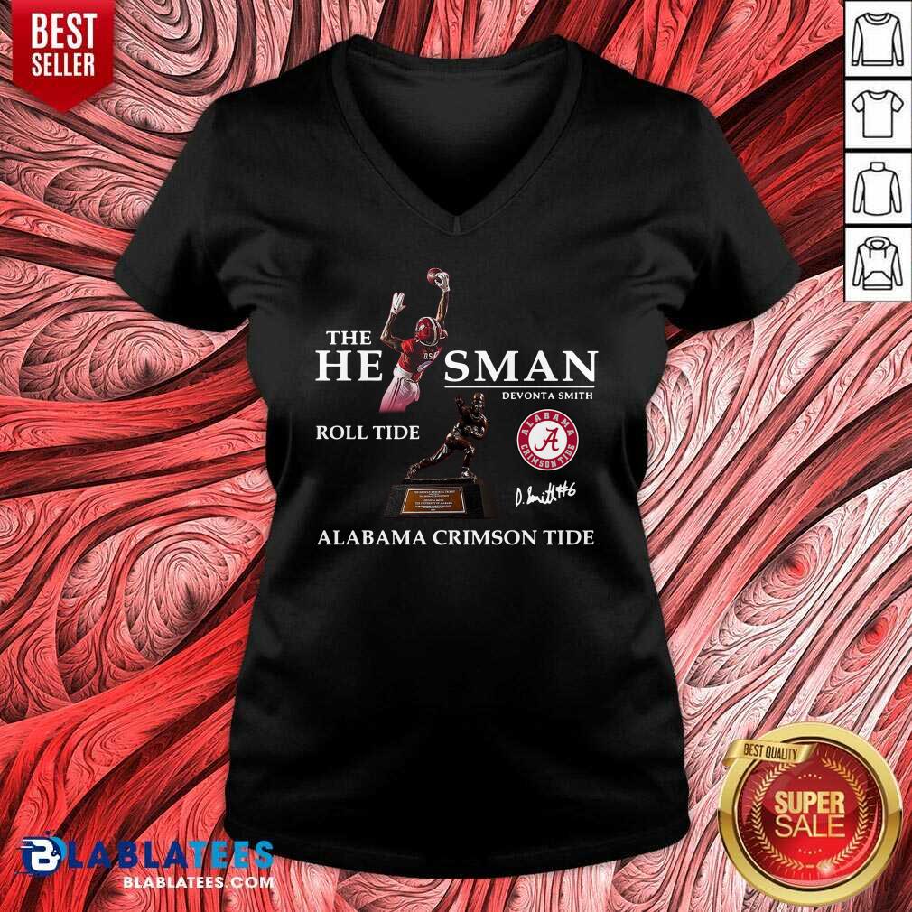 Awesome The He Man Devonta Smith Roll Tide Alabama Crimson Tide Signature Shirt - Image 2
