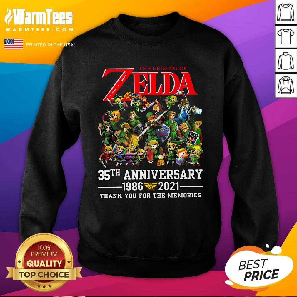 Awesome The Legend Of Zelda 35th Anniversary 1986 2021 Thank You For The Memories Shirt - Image 3