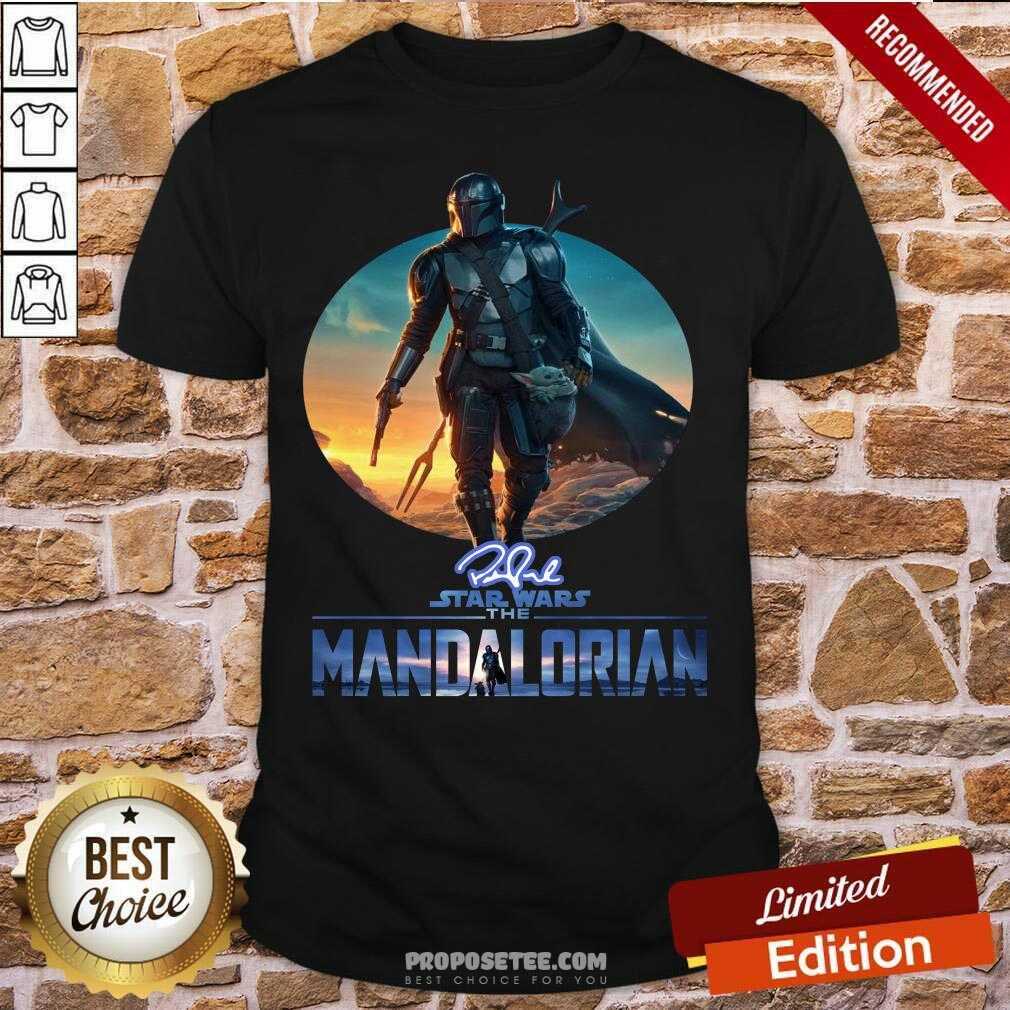 Awesome The Mandalorian Star Wars Signature Sunset Shirt