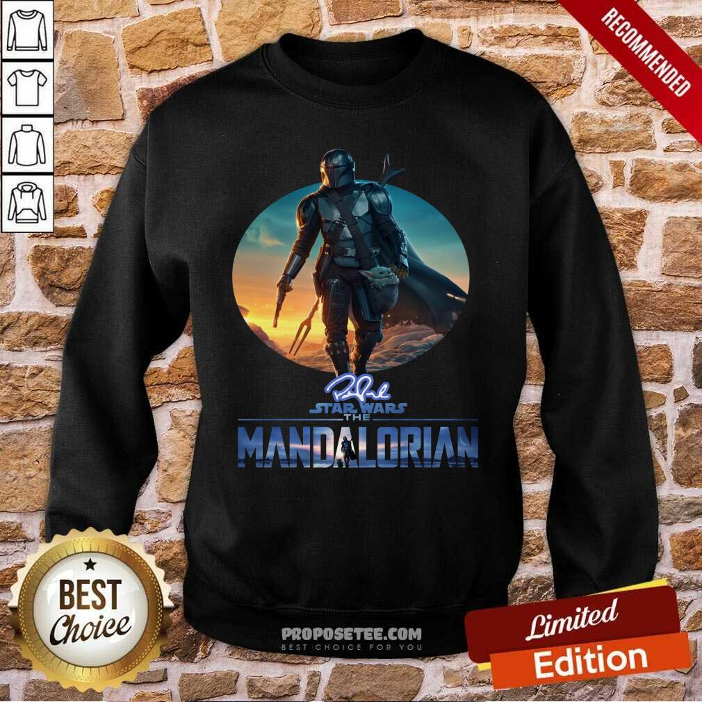 Awesome The Mandalorian Star Wars Signature Sunset Shirt - Image 4