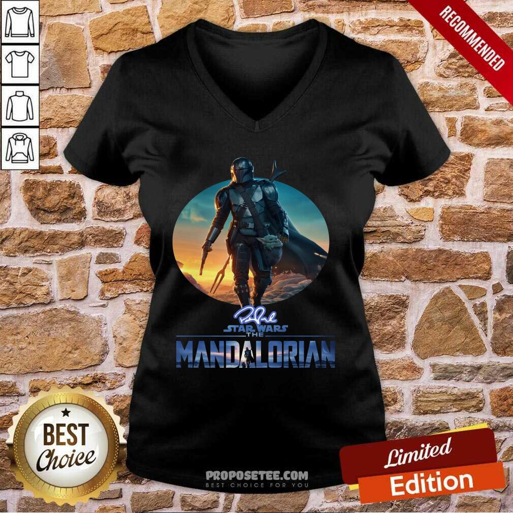 Awesome The Mandalorian Star Wars Signature Sunset Shirt - Image 2