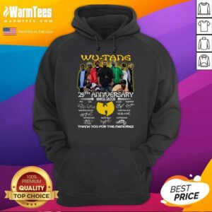 Alternative view of Awesome The Wu-Tang 29th Anniversary 1992 2021 Signatures Thank Shirt