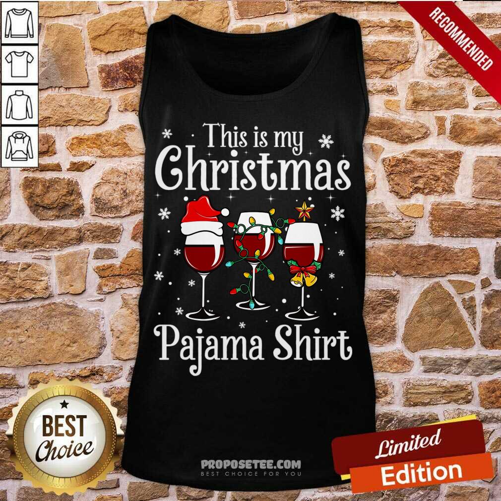 Awesome This Is My Christmas Pajama Wine Shirt - Image 4