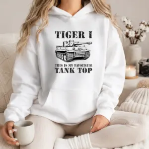 Alternative view of Awesome Tiger I This Is My Favourite Tank Military Shirt
