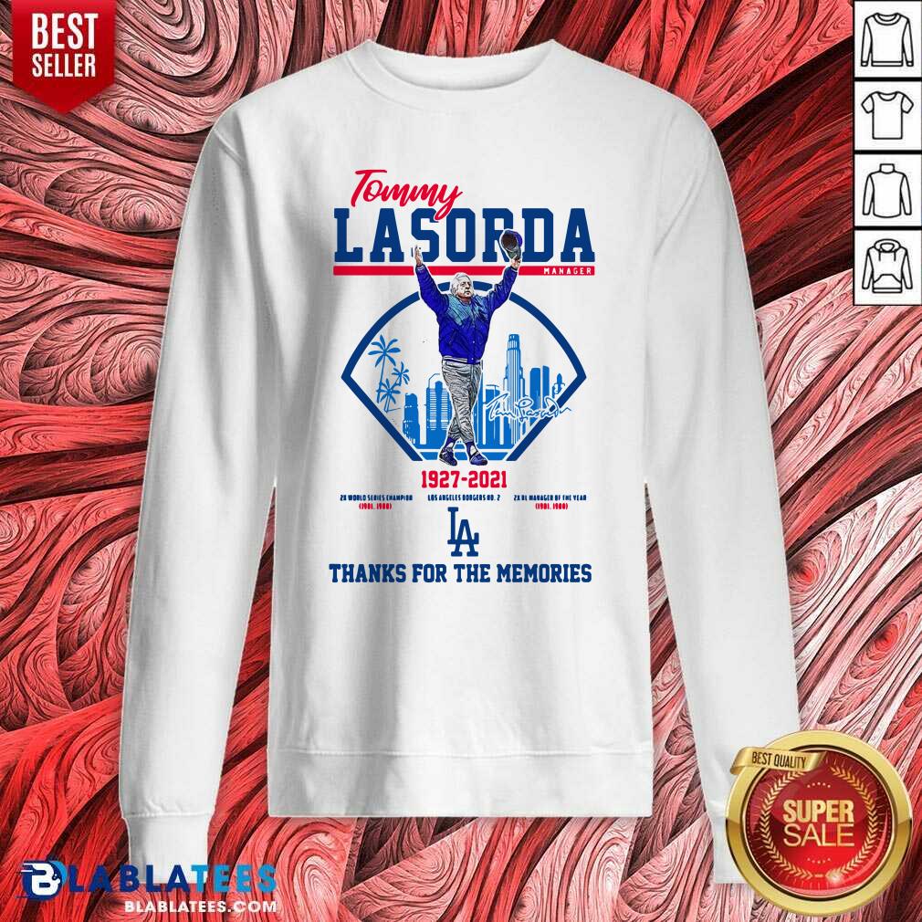 Awesome Tommy Lasorda Manager 1927 2021 Thanks For The Memories Shirt - Image 4