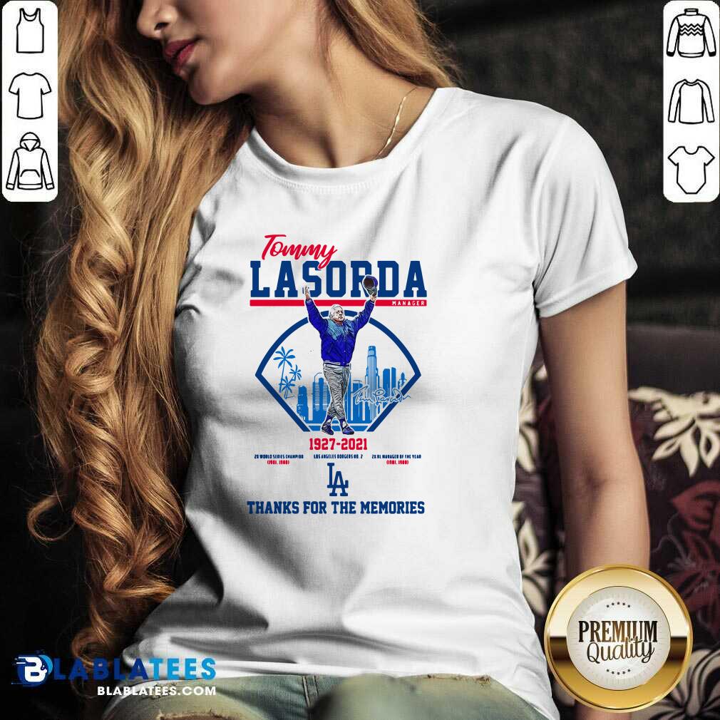 Awesome Tommy Lasorda Manager 1927 2021 Thanks For The Memories Shirt - Image 2