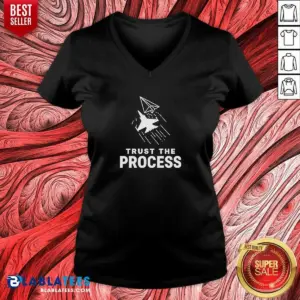 Alternative view of Awesome Trust The Process Fighter Jet Paper Airplane Shirt