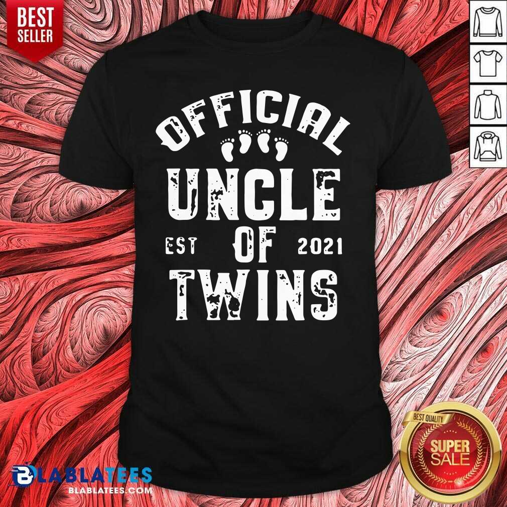 Awesome Uncle Of Twins Est 2021 Fathers Day Shirt