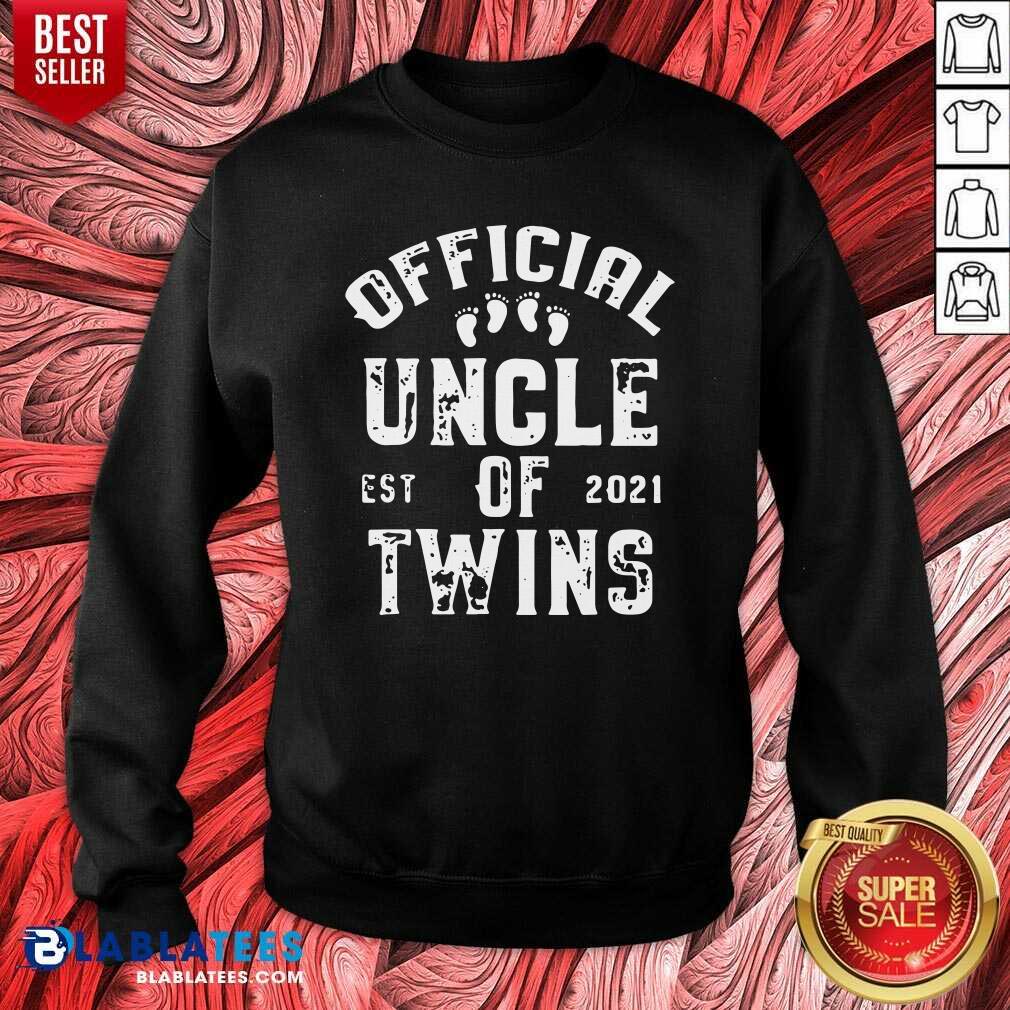 Awesome Uncle Of Twins Est 2021 Fathers Day Shirt - Image 4