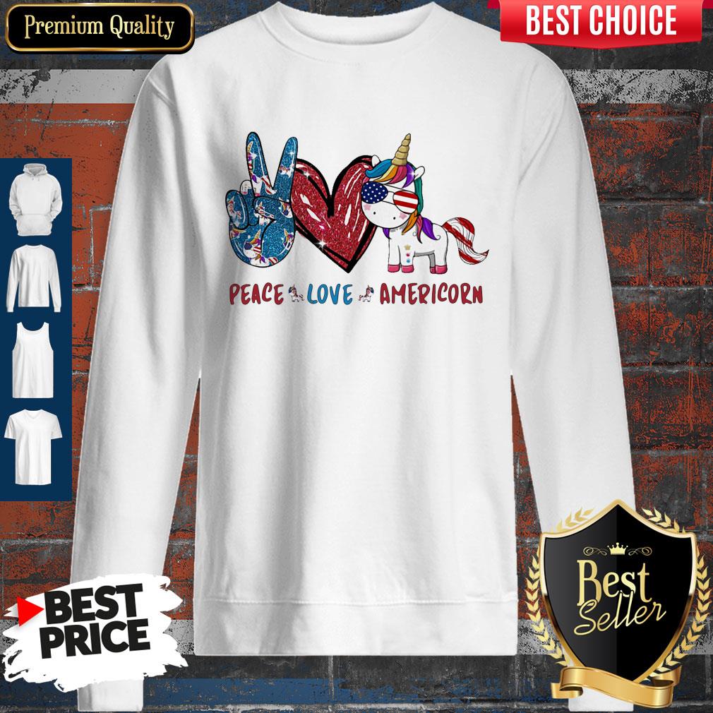 Awesome Unicorn Peace Love Americorn Shirt - Image 5