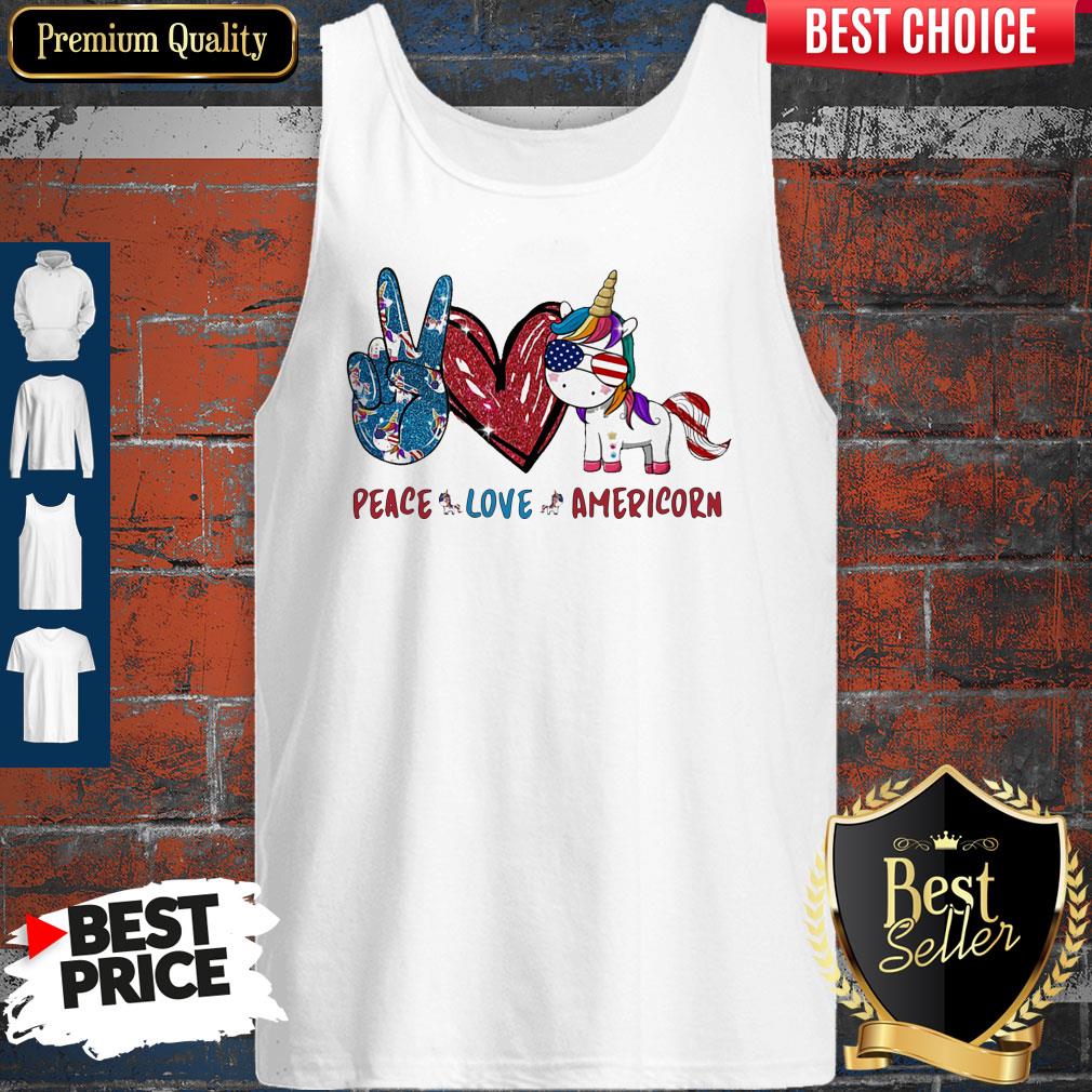 Awesome Unicorn Peace Love Americorn Shirt - Image 4