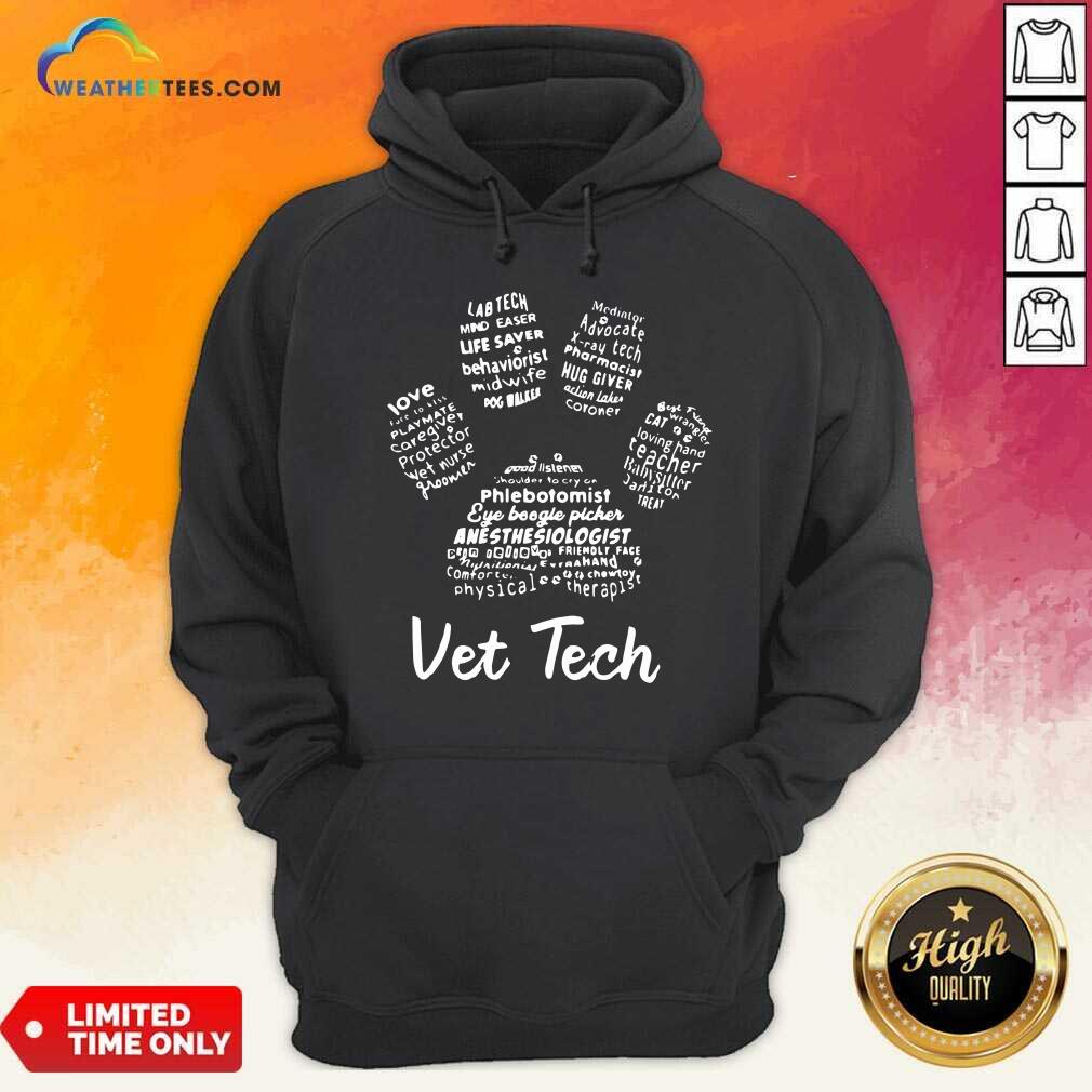 Awesome Vet Tech Paw Print Shirt - Image 5