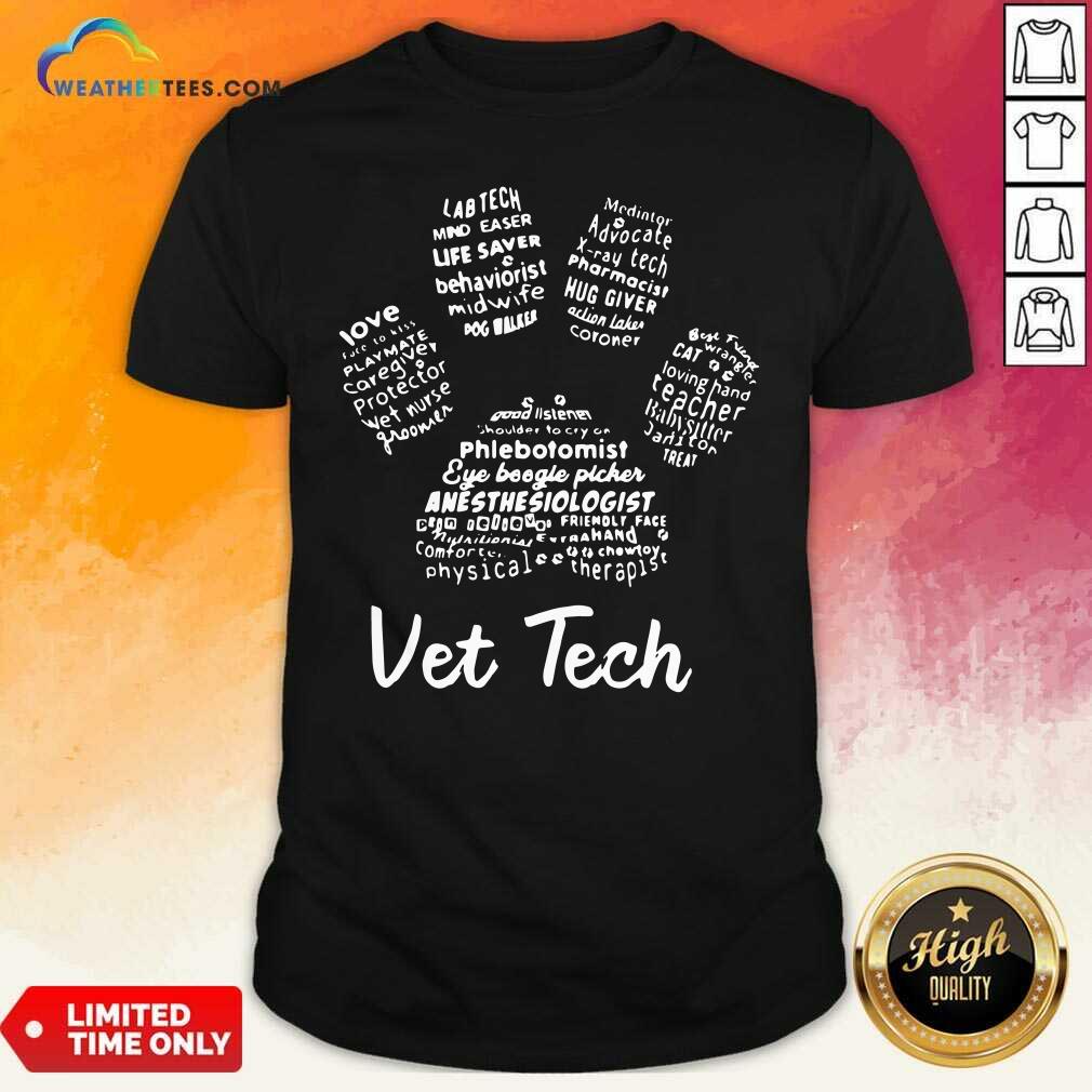 Awesome Vet Tech Paw Print Shirt