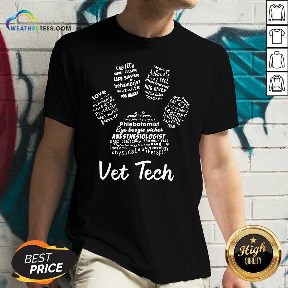 Awesome Vet Tech Paw Print Shirt - Image 3