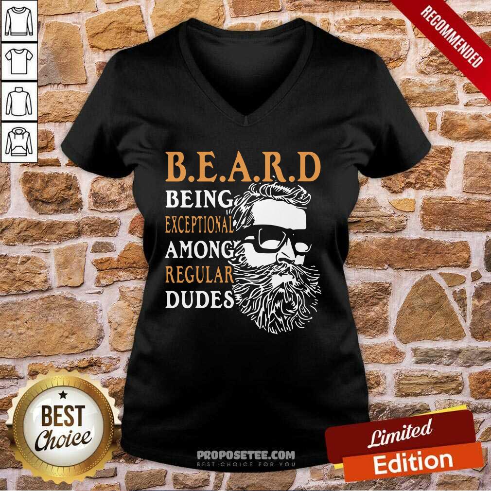 Awesome Vintage Being Exceptional Among Regular Dudes Beard Shirt - Image 2