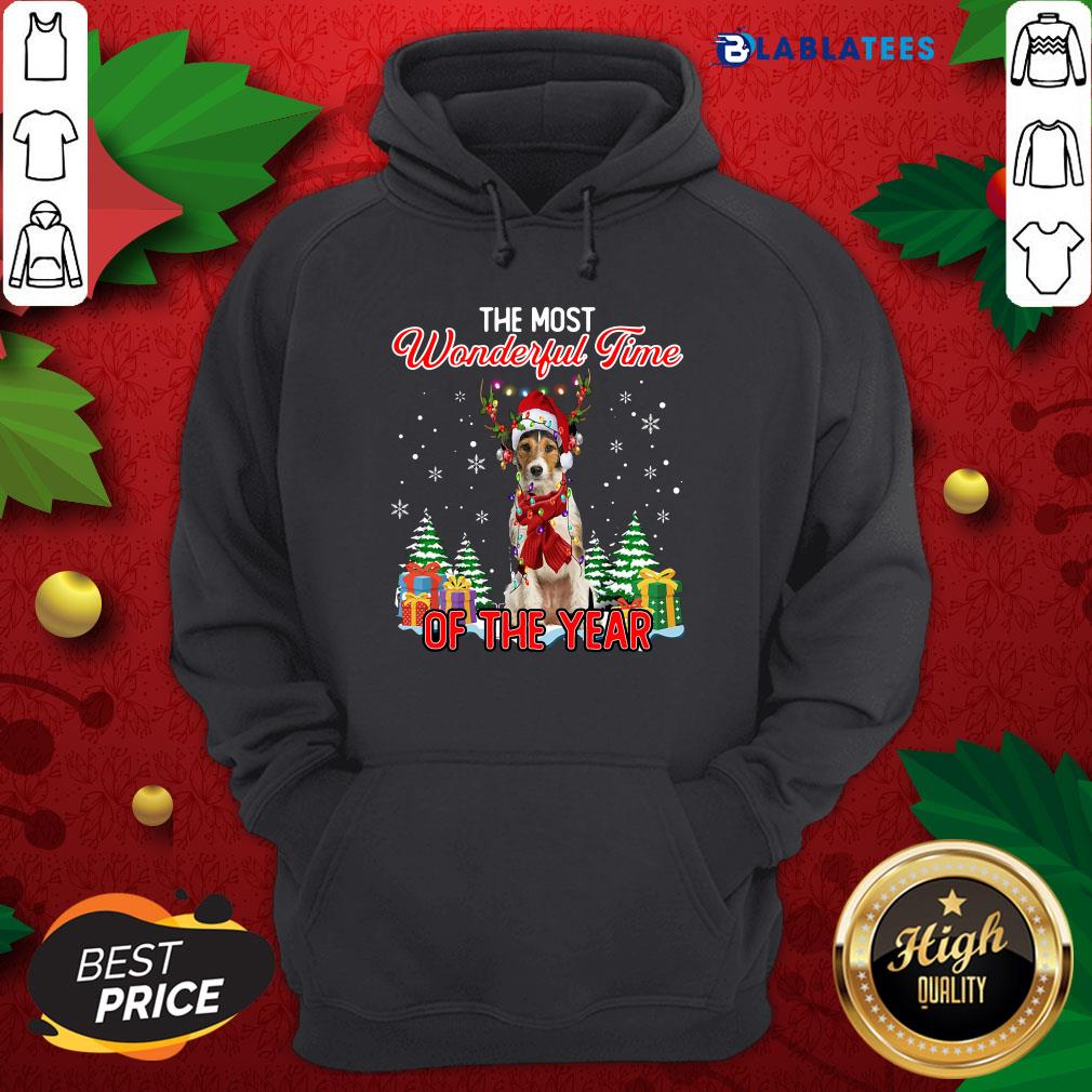 Awesome Wire Fox Terrier The Most Wonderful Time Of The Year Christmas Shirt - Image 2