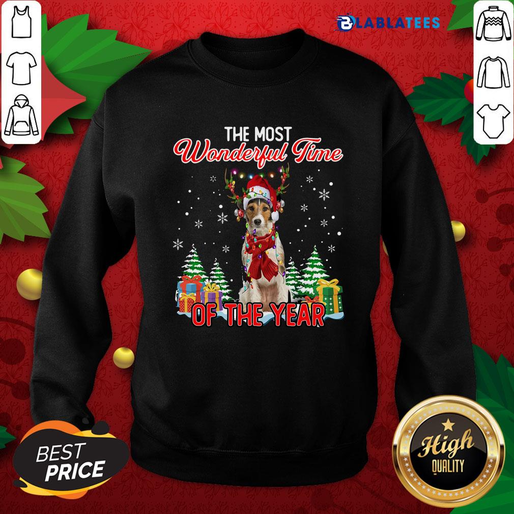 Awesome Wire Fox Terrier The Most Wonderful Time Of The Year Christmas Shirt - Image 5