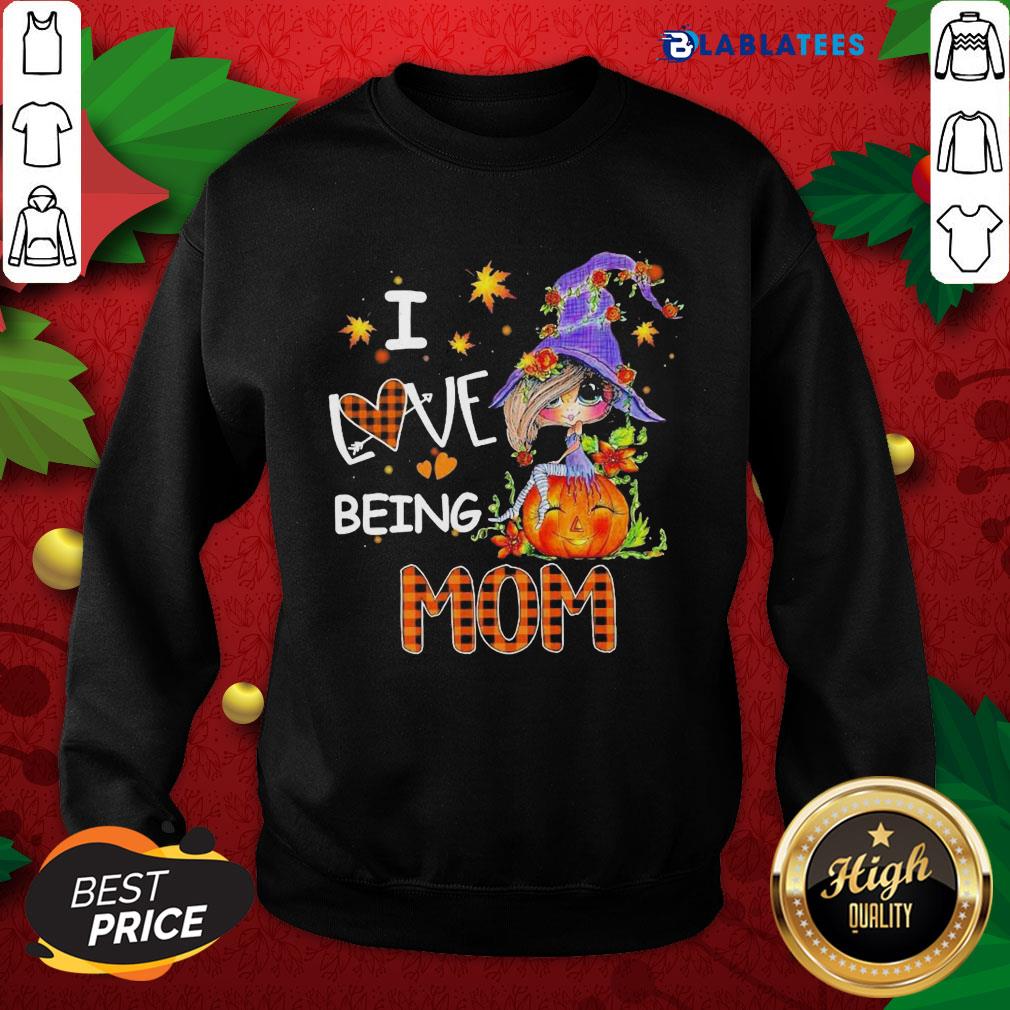 Awesome Witch I Love Being Mom Fall Shirt - Image 2