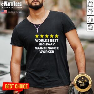 Alternative view of Awesome Worlds Best Highway Maintenance Worker Rating Five Star Shirt