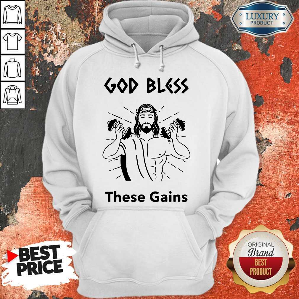 Awesome Wrestling God Bless These Gains Shirt - Image 5