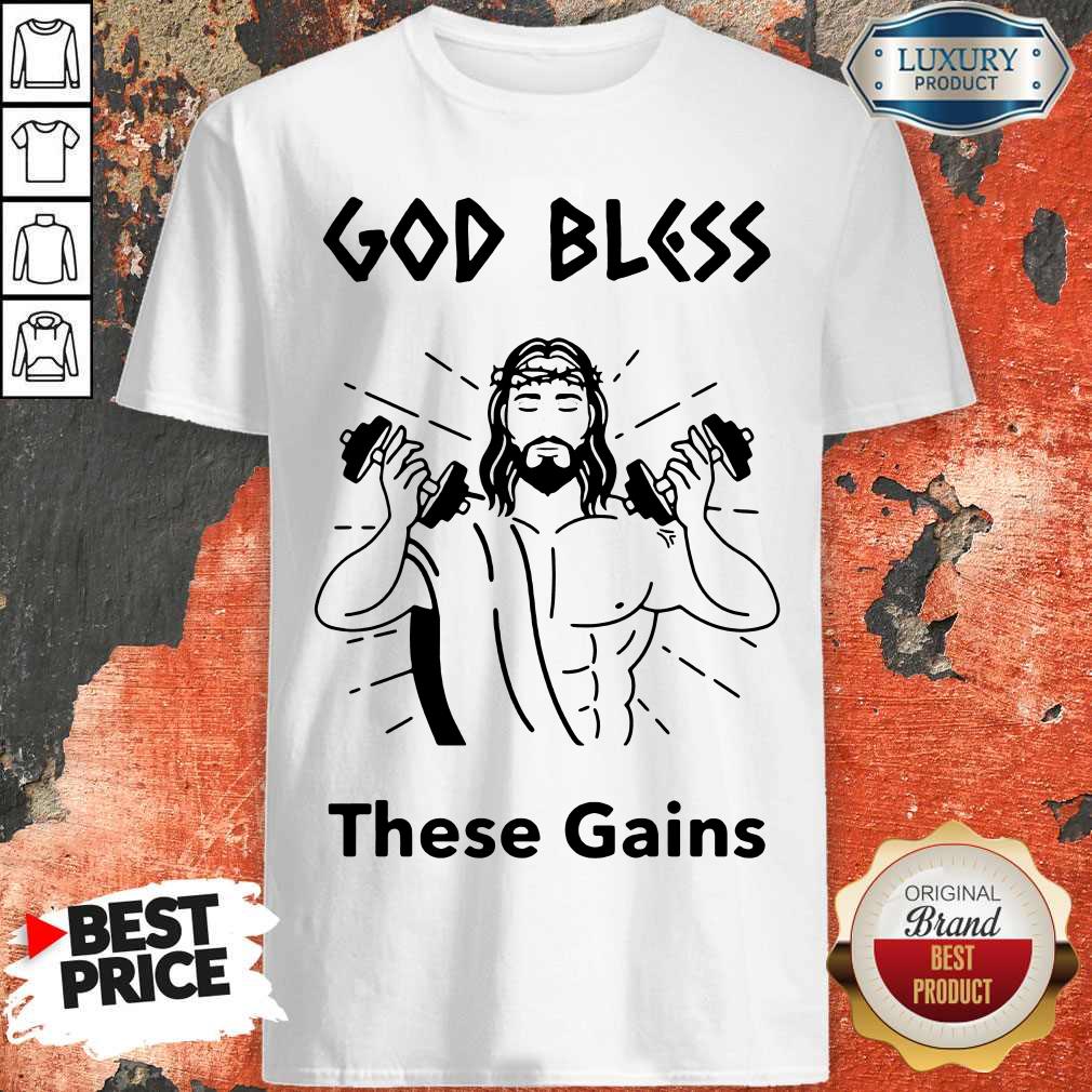 Awesome Wrestling God Bless These Gains Shirt