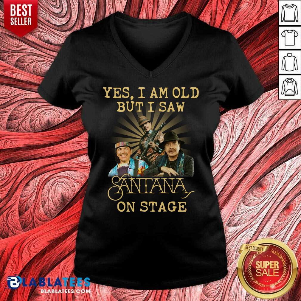 Awesome Yes I Am Old But I Saw Santana On Stage Shirt - Image 4