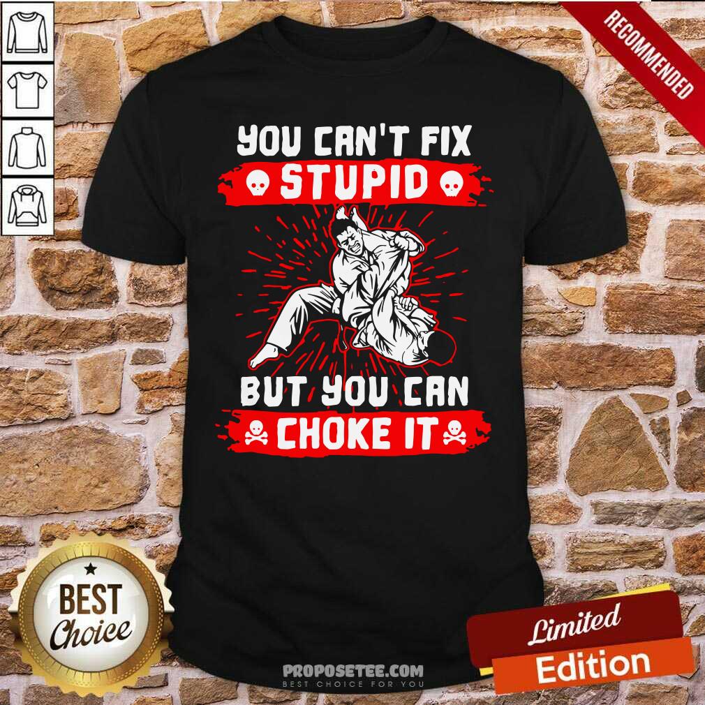 Awesome You Can’t Fix Stupid But You Can Choke It Shirt