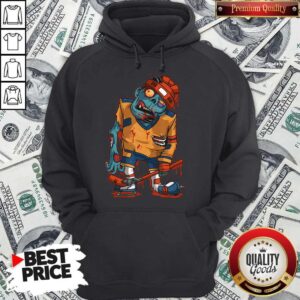 Alternative view of Awesome Zombie Ice Hockey Player Halloween Trick Or Treating Shirt