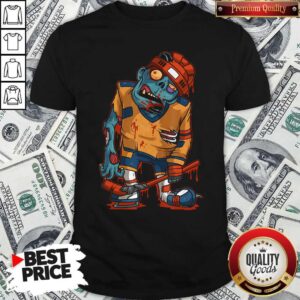 Awesome Zombie Ice Hockey Player Halloween Trick Or Treating Shirt