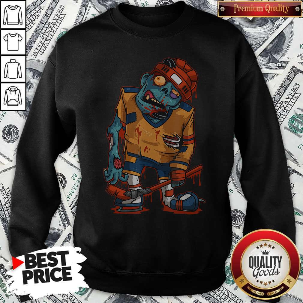 Awesome Zombie Ice Hockey Player Halloween Trick Or Treating Shirt - Image 5