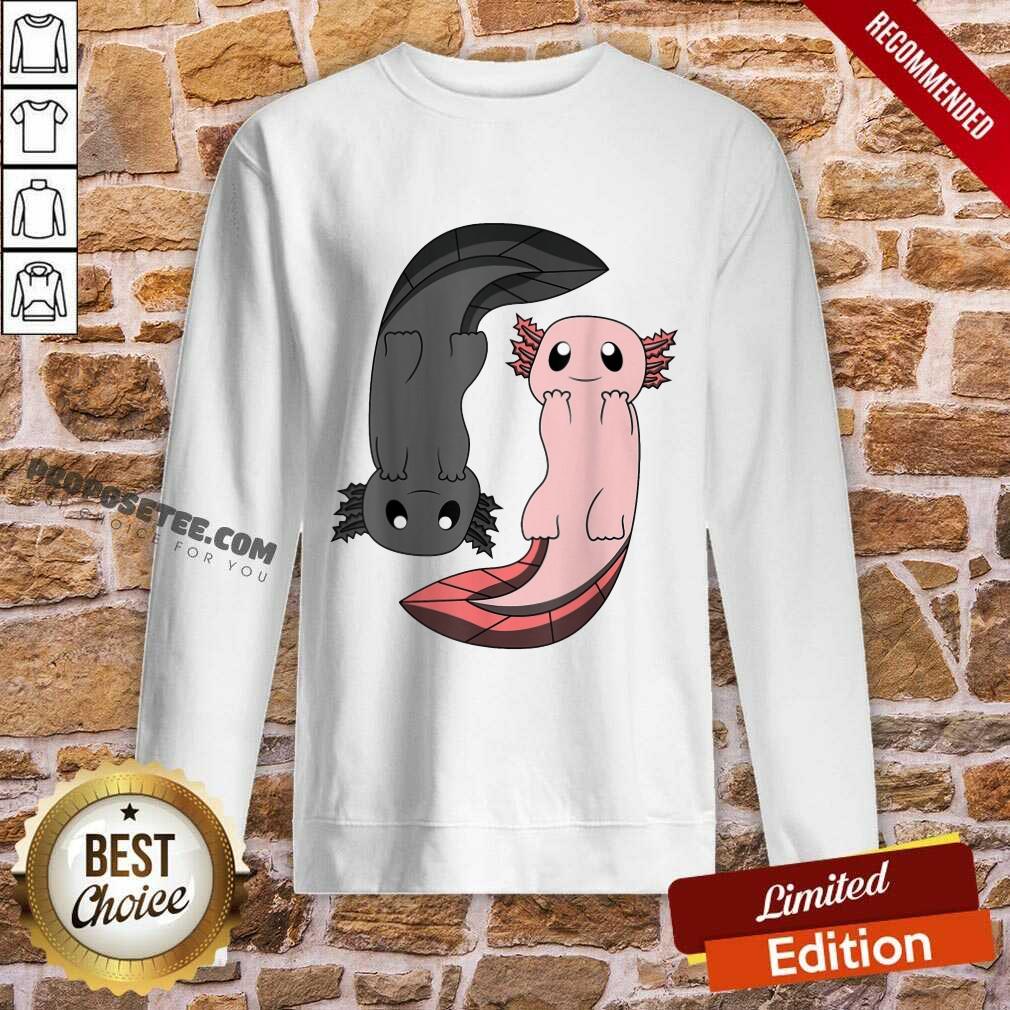 Axolotl Yin Yang Reptile Gift Idea Shirt - Image 5