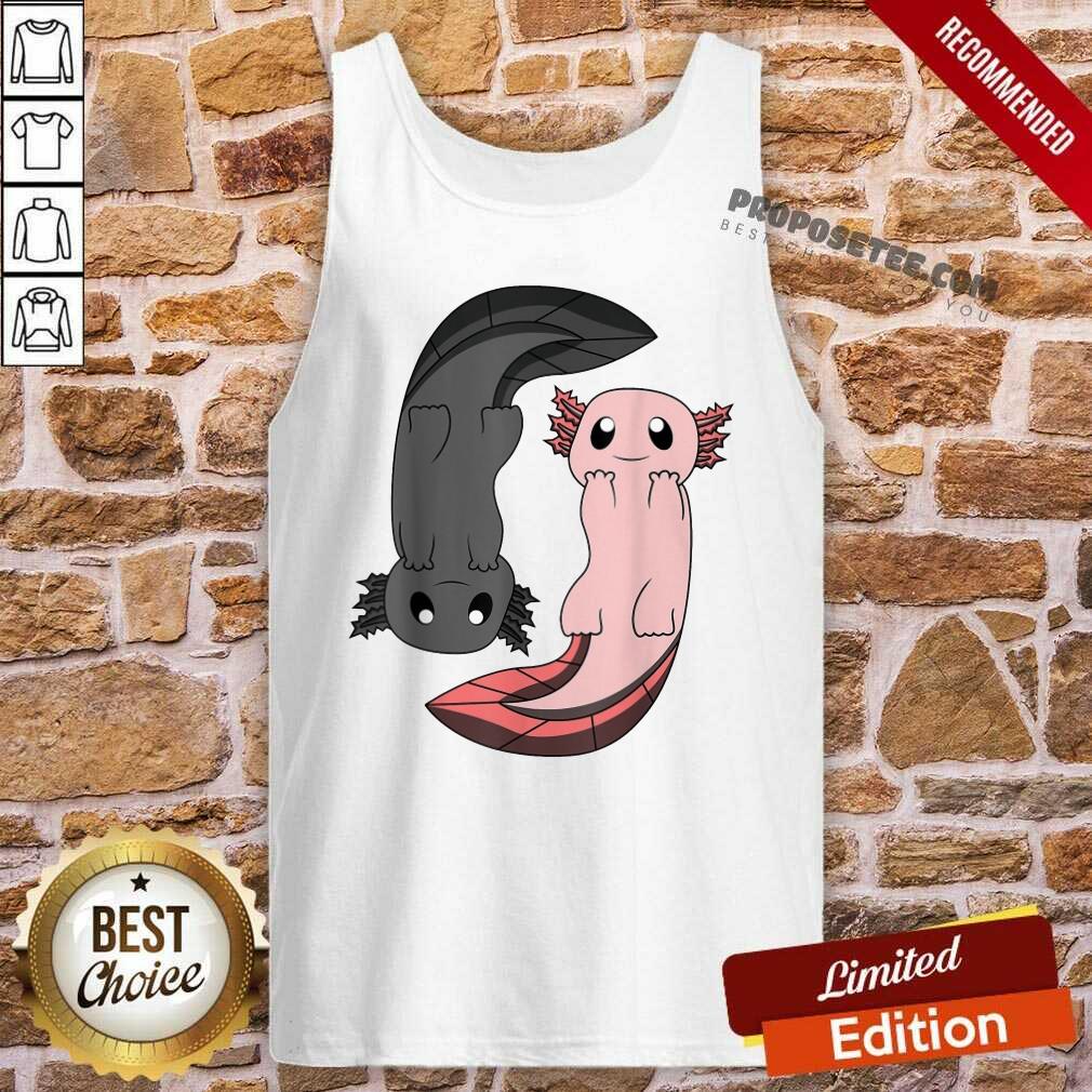 Axolotl Yin Yang Reptile Gift Idea Shirt - Image 4
