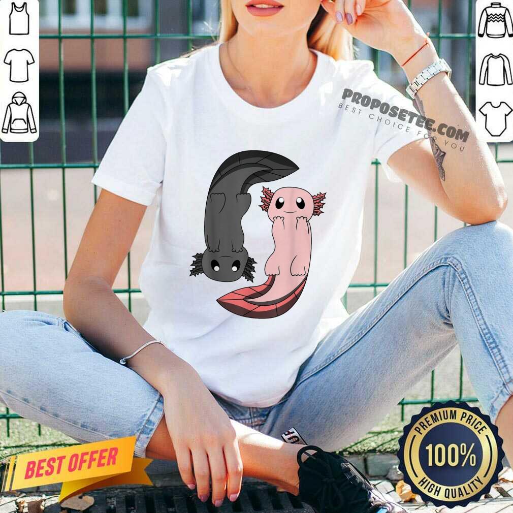 Axolotl Yin Yang Reptile Gift Idea Shirt - Image 3