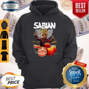Alternative view of Baby Groot Show Animal Playing Sabian Drums Shirt