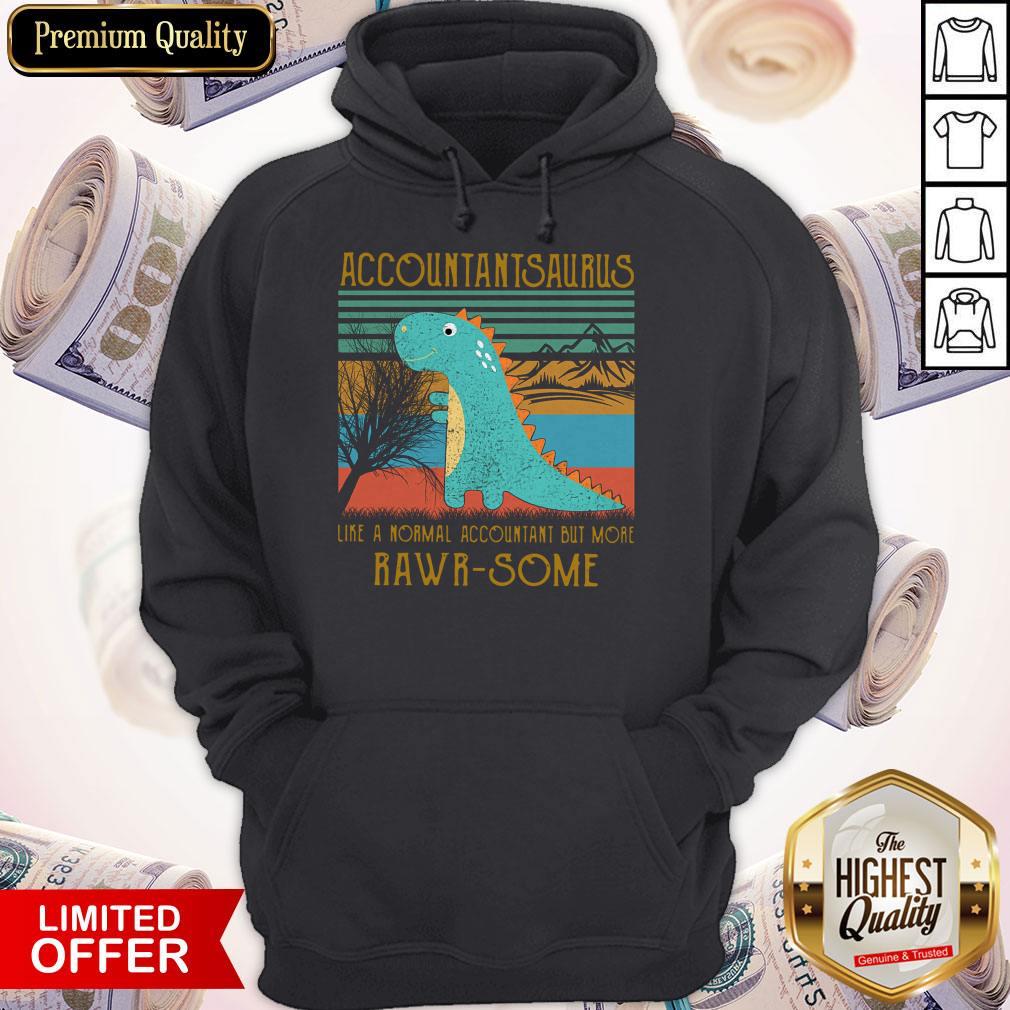 Baby T-rex Dinosaur Accountant Saurus Like A Normal Accountant But More Rwar Some Vintage Shirt - Image 2
