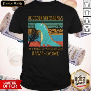 Baby T-rex Dinosaur Accountant Saurus Like A Normal Accountant But More Rwar Some Vintage Shirt