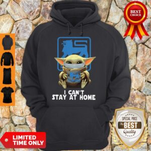 Alternative view of Baby Yoda Face Mask Hug Food Lion I Can’t Stay At Home Shirt
