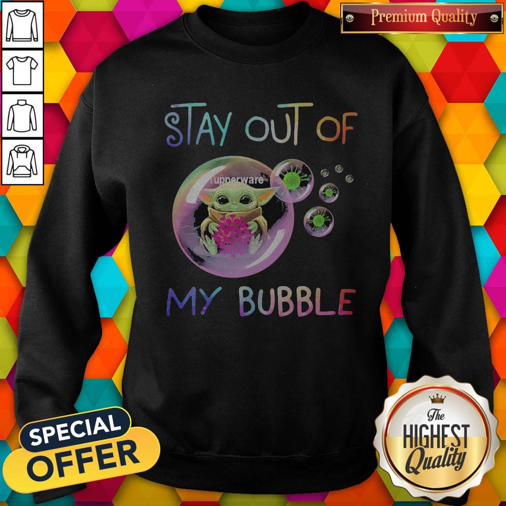 Baby Yoda Hug Tupperware Stay Out Of My Bubble Shirt - Image 4