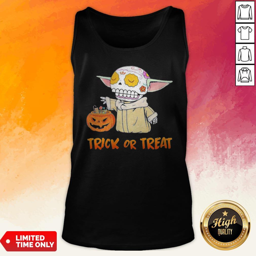 Baby Yoda Pumpkin Trick Or Treat Halloween Shirt - Image 2