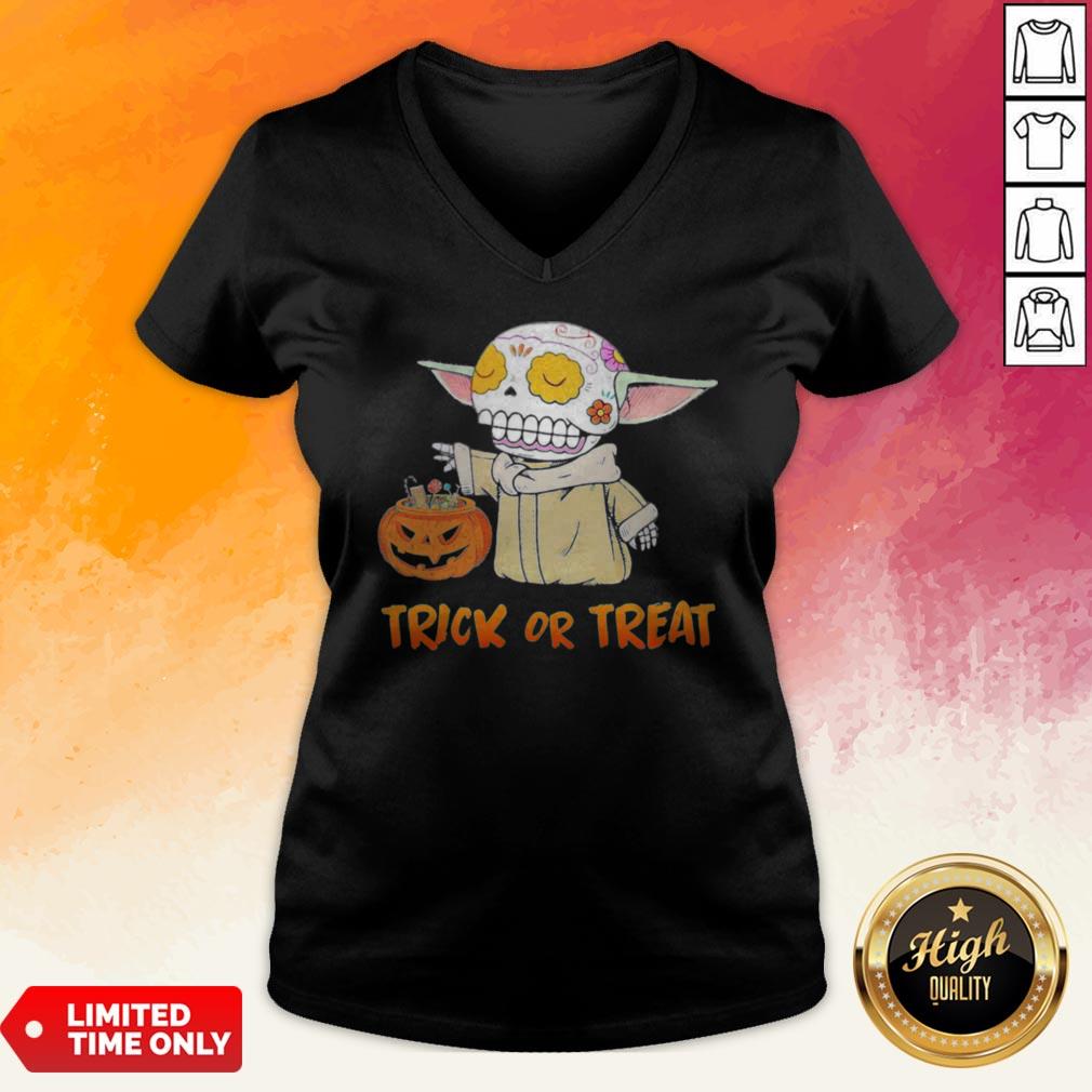 Baby Yoda Pumpkin Trick Or Treat Halloween Shirt - Image 5