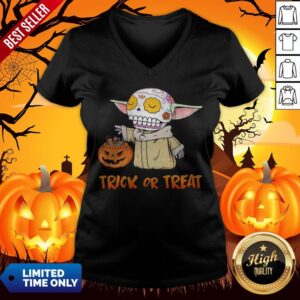 Alternative view of Baby Yoda Pumpkin Trick Or Treat Halloween Shirt