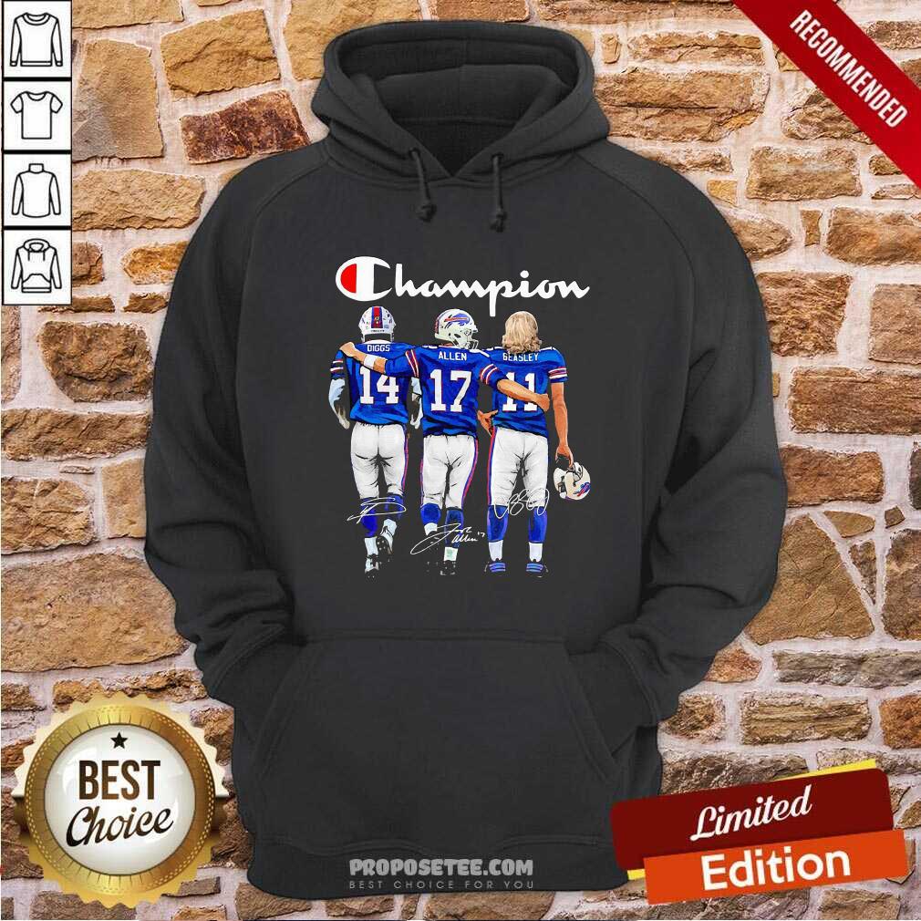 Baseball Buffalo Bills Diggs Allen And Beasley Champion Signatures Shirt - Image 5