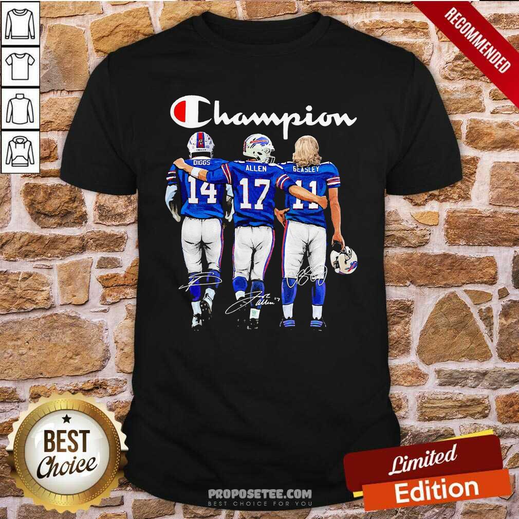 Baseball Buffalo Bills Diggs Allen And Beasley Champion Signatures Shirt