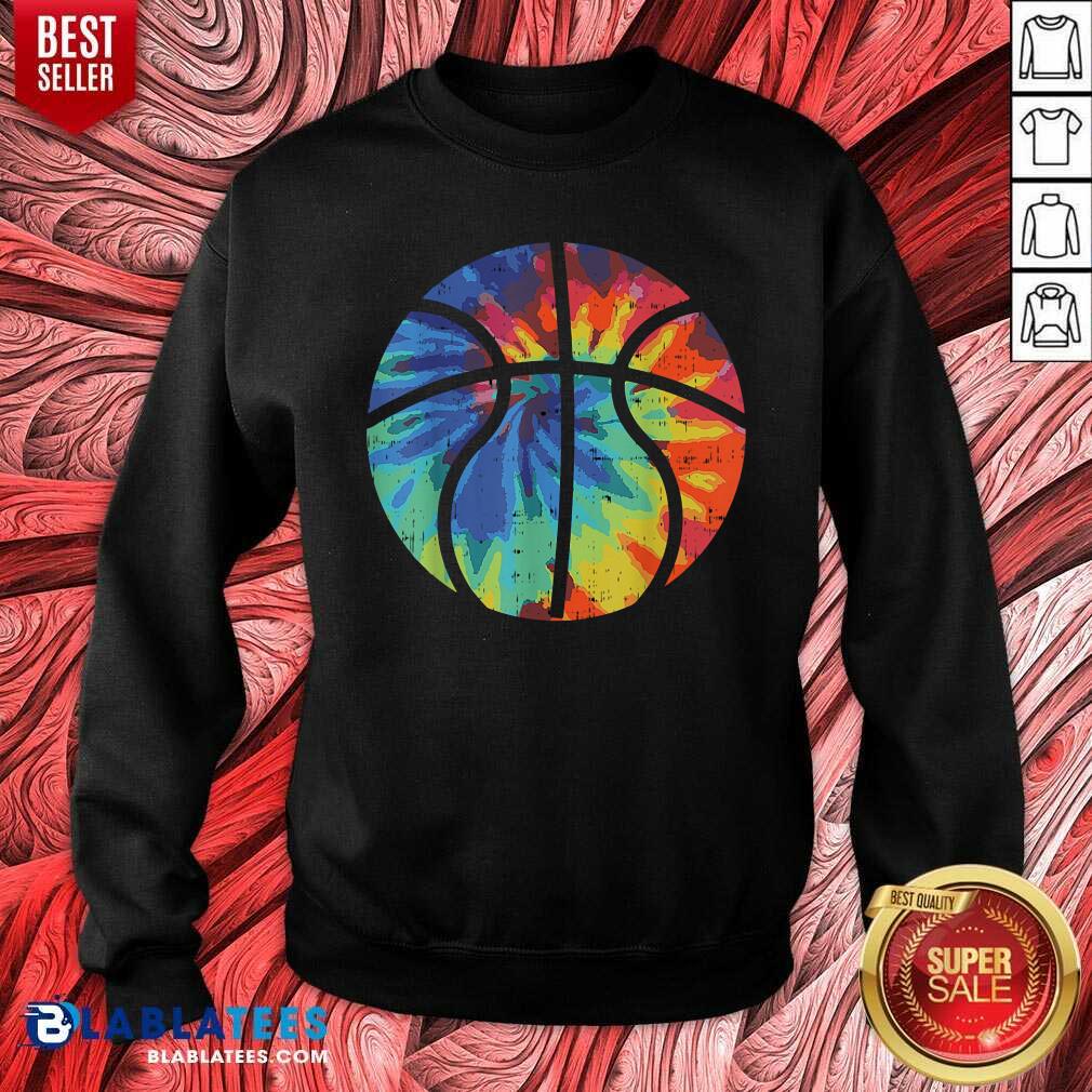 Basketball Tie Dye Vintage Retro Psychedelic Hippie Player Shirt - Image 4