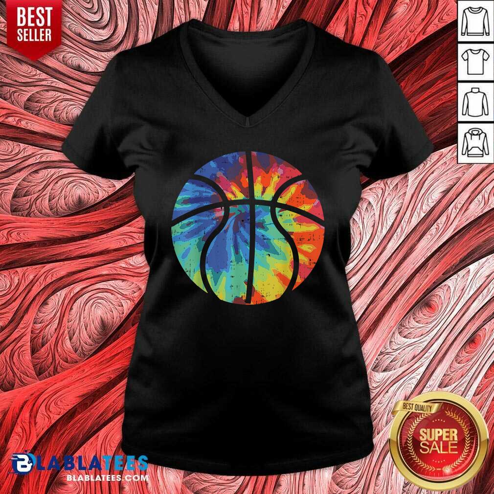 Basketball Tie Dye Vintage Retro Psychedelic Hippie Player Shirt - Image 2