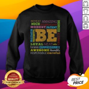 Alternative view of Be Awesome Word Cloud Growth Mindset Teacher Power Of Yet Shirt