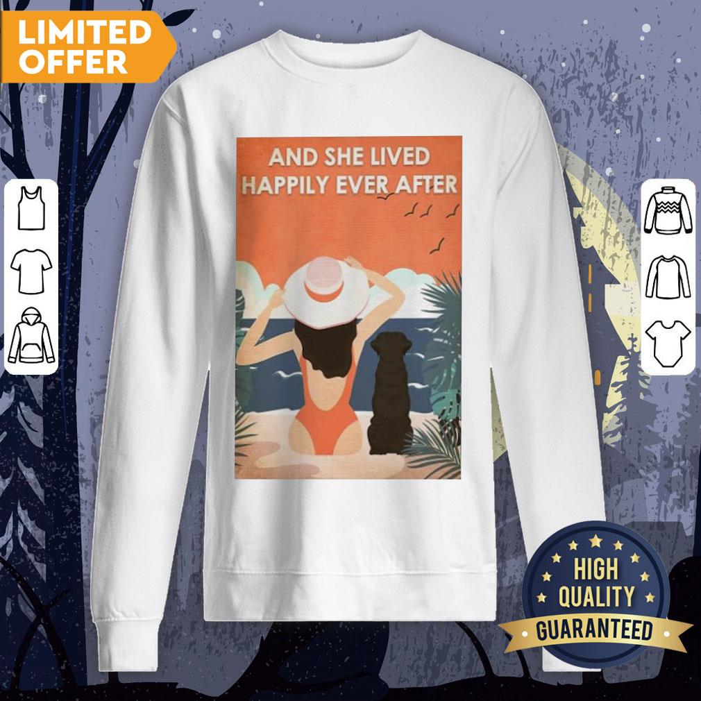 Beach And She Lived Happily Ever After Shirt - Image 4